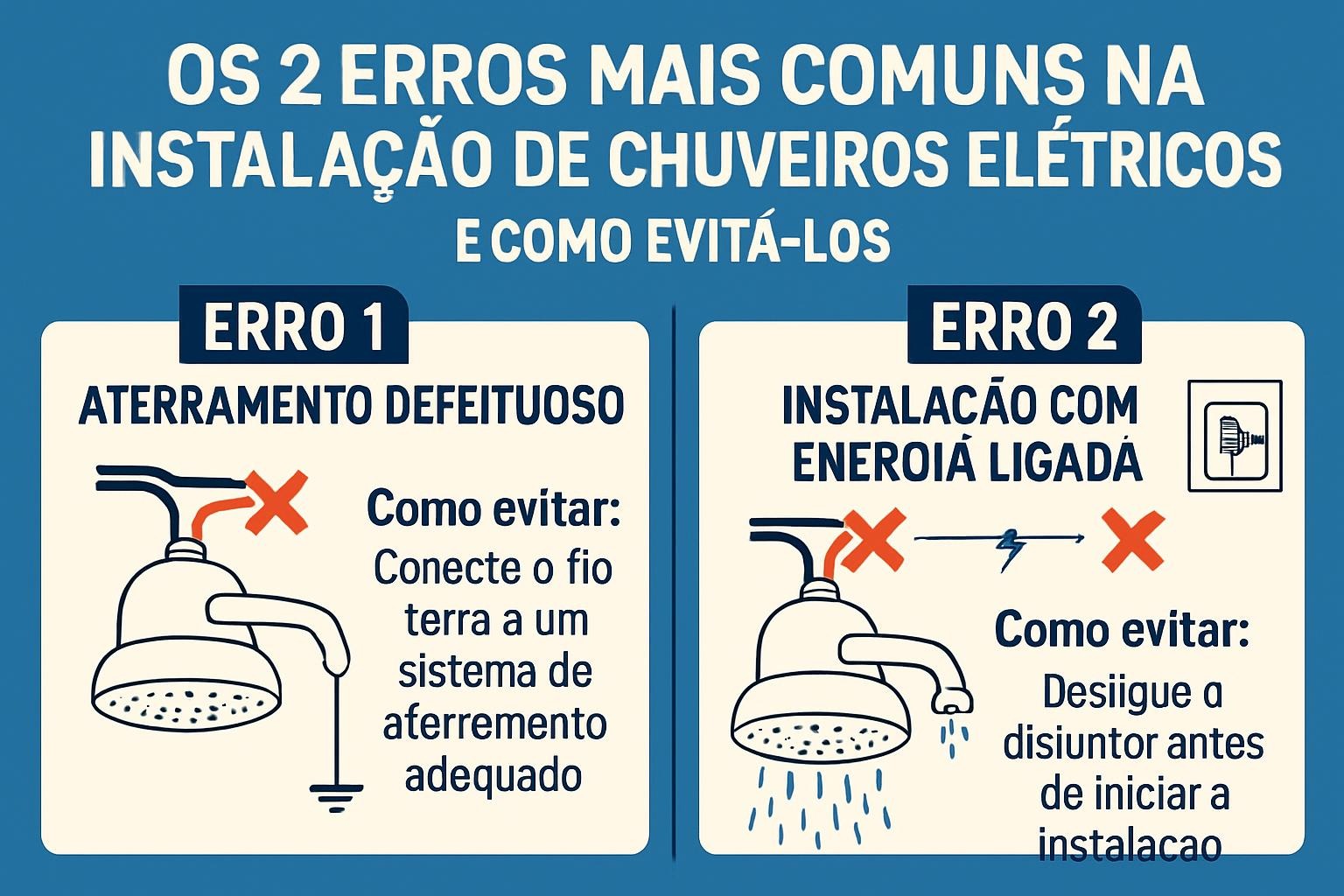 Os 2 Erros Mais Comuns na Instalação de Chuveiros Elétricos e Como Evitá-los